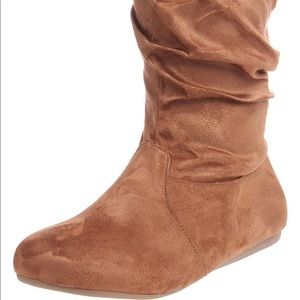 Casual mid calf slouchy boots